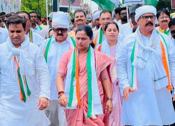 HARSHWARDHAN SAPKAL CONGRESS PADYATRA: नरेंद्र मोदींनी शेतकऱ्यांना दिलेल्या कर्जमाफी, एमएसपी सारख्या १६ आश्वासनांचे काय झाले?
