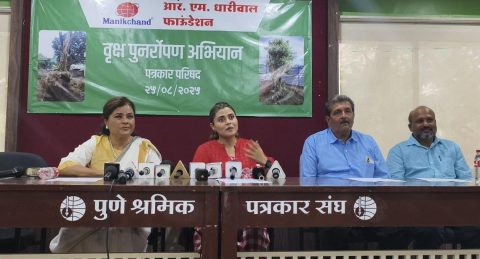 R. M. DHAARIWAL FOUNDATION | JANHVI DHARIWAL: धारिवाल फाउंडेशनच्या वतीने वृक्ष पुनर्रोपणाचा उपक्रम